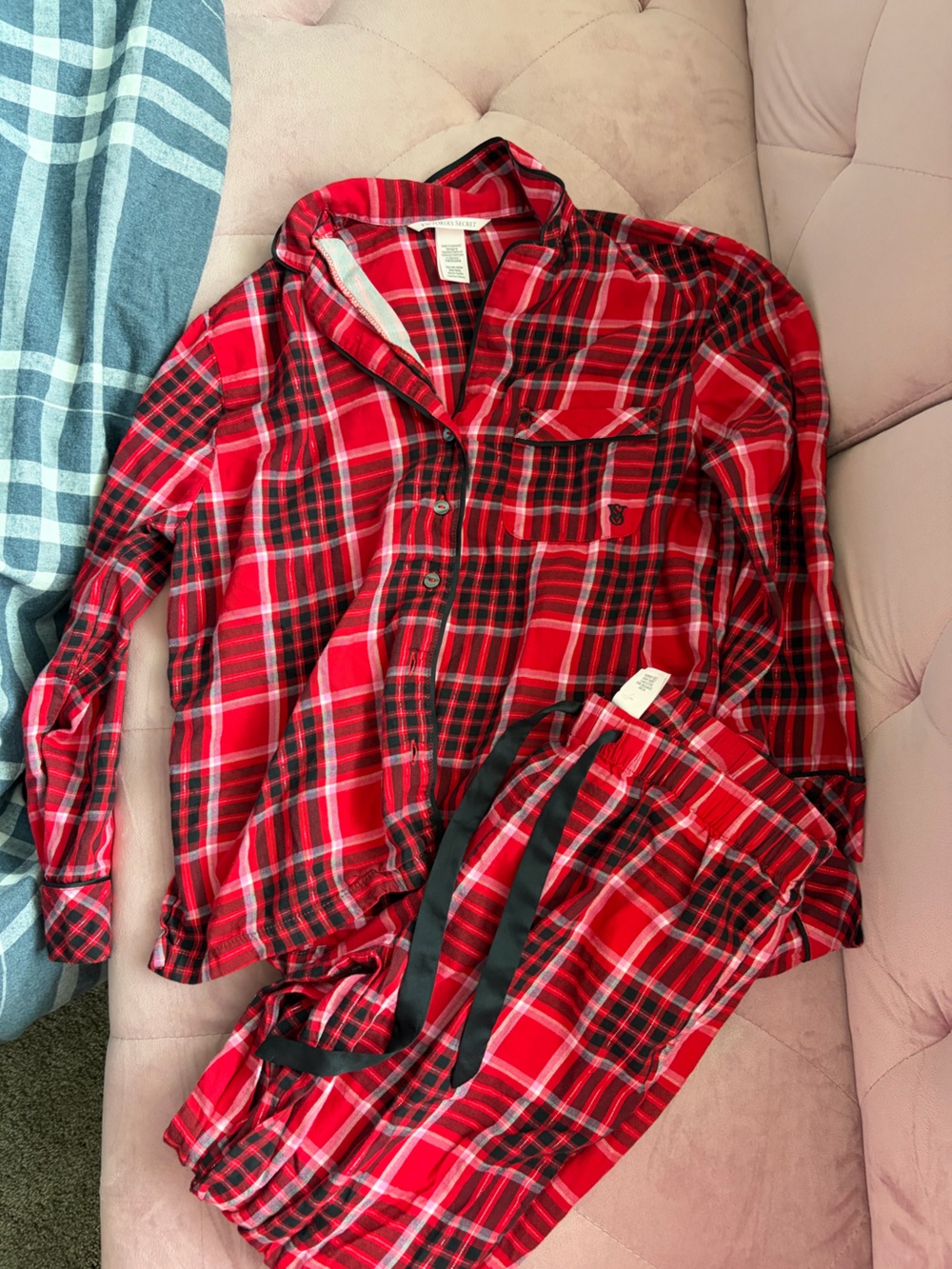 Victoria's Secret Red and Black Plaid set